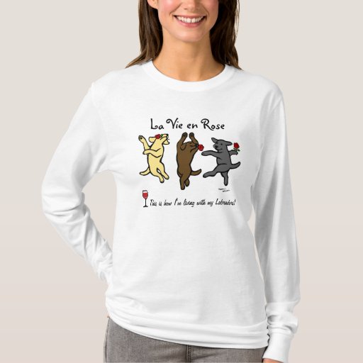 Happy Dancing Labrador Trio Cartoon T-Shirt 