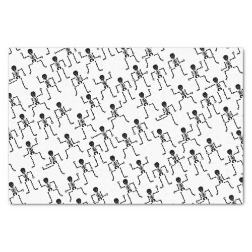 Happy Dancing Skeletons Horror Pattern Tissue Paper