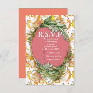 Happy Dancing Yoga Girls RSVP Card