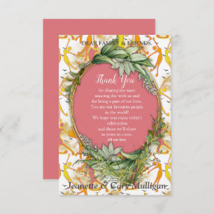 Happy Dancing Yoga Girls thank you RSVP Card