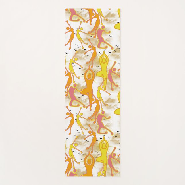 Happy  Dancing Yoga Girls Yoga Mat (Front)