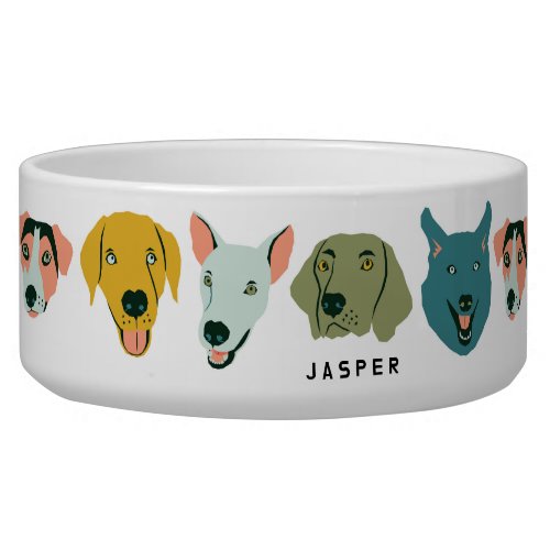 Happy Dapper Dogs Personalized Bowl