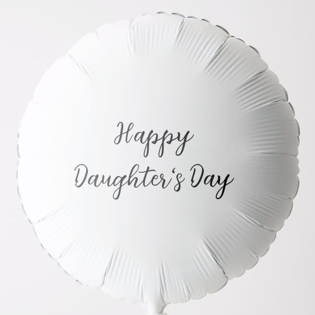 Happy daughters day si.ple minimal add name text t balloon (Front)