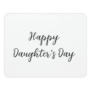 Happy daughters day si.ple minimal add name text t door sign