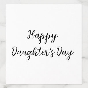Happy daughters day si.ple minimal add name text t envelope liner