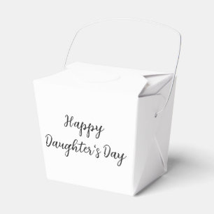 Happy daughters day si.ple minimal add name text t favor boxes
