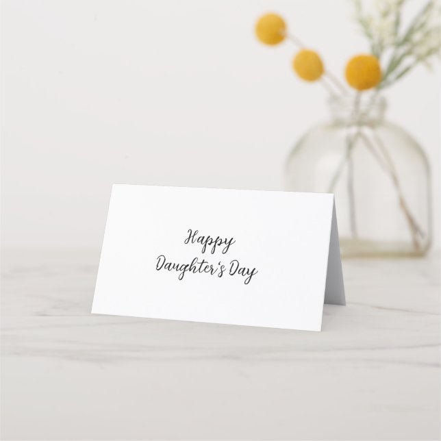 Happy daughters day si.ple minimal add name text t loyalty card (Front)