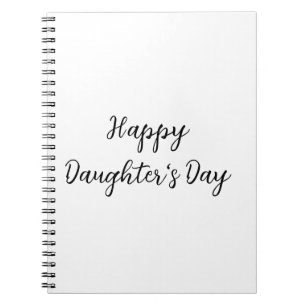 Happy daughters day si.ple minimal add name text t notebook