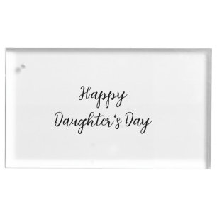 Happy daughters day si.ple minimal add name text t place card holder