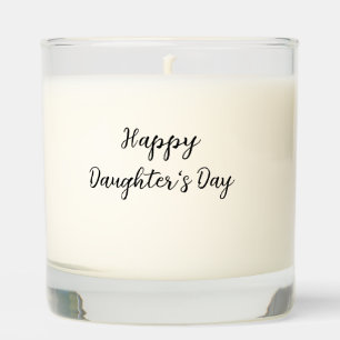 Happy daughters day si.ple minimal add name text t scented candle