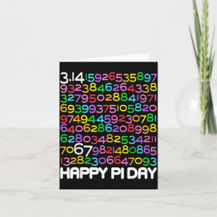 Happy day 3.14 math lover 67 math teacher kids card