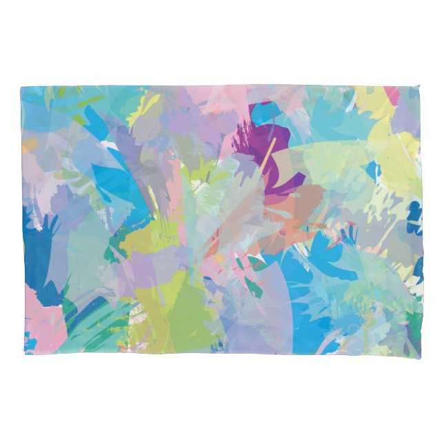 Happy Day Abstract Art Modern Contemporary Unique Pillow Case (Front)