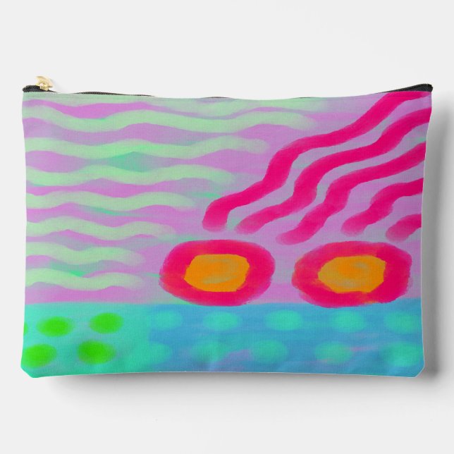 Happy Day Abstract Digital Painting Accessory Pouch (Front)