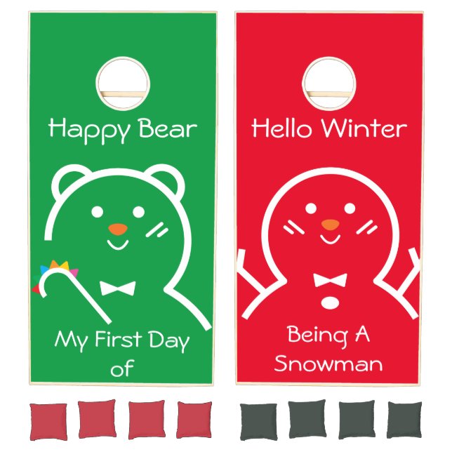 Happy Day Bear Cornhole Set (Set)