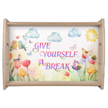 Happy Day Breakfast Serving Tray