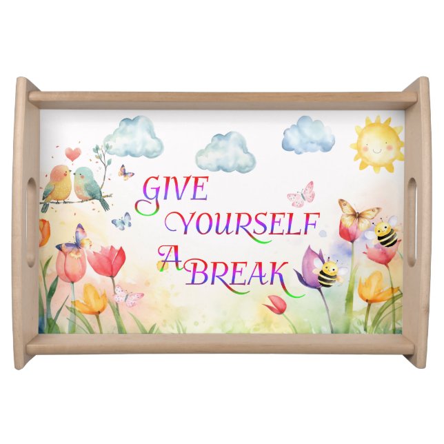 Happy Day Breakfast Serving Tray (Front)