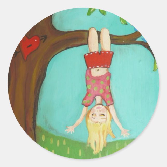 Happy Day Classic Round Sticker (Front)