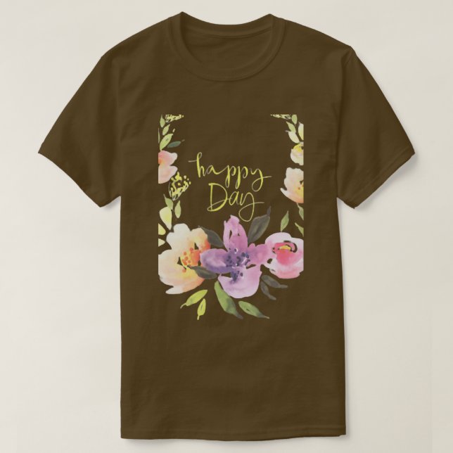 Happy Day  Flower Power  T-Shirt (Design Front)
