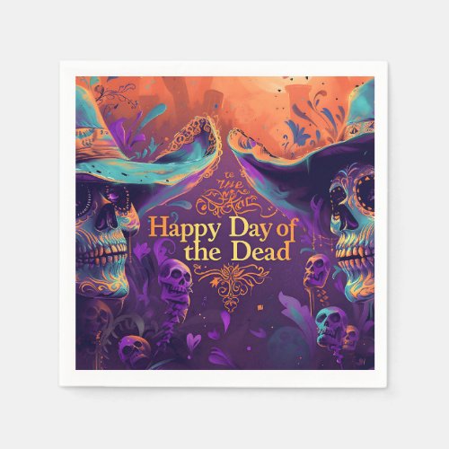 Happy Day Of The Dead Paper Napkin