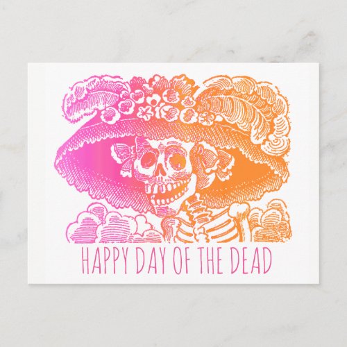 Happy Day Of The Dead Rainbow Catrina Postcard
