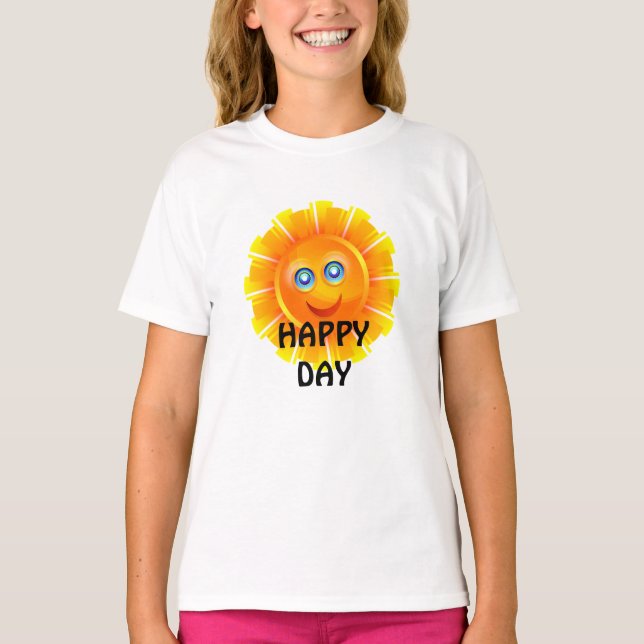 HAPPY DAY, SUNSHINE SMILE, T-Shirt (Front)
