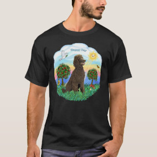 Happy Day with a Standard Poodle Chocolate T-Shirt