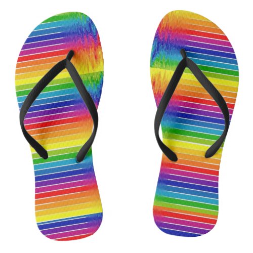 happy day with beautiful different color flip flops