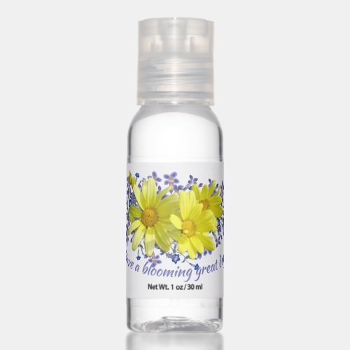 Happy Day Yellow Daisies and Violets Hand Sanitizer