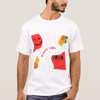 Happy Days Cute Quirky Faces Graphic T-Shirt