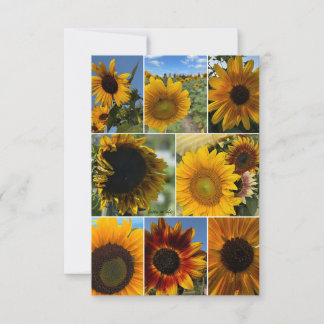 Happy Days - Sunflower Collage  Note Card