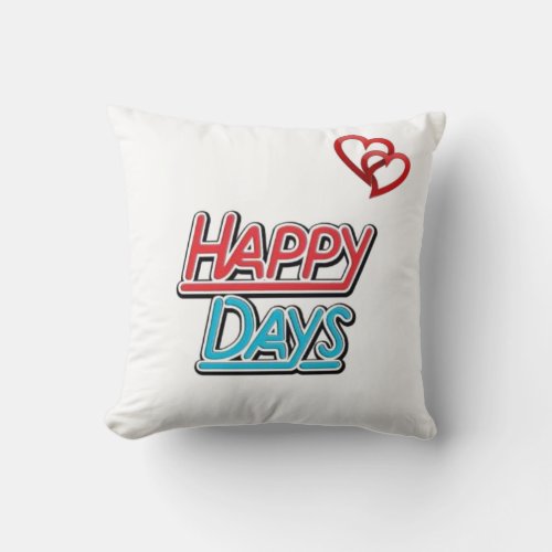 happy days throw pillow