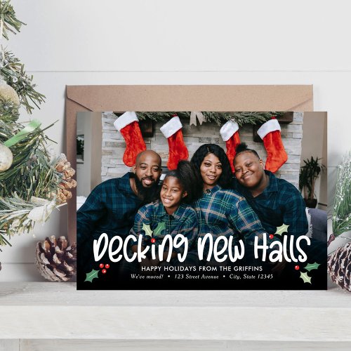 Happy Decking Holiday Card Moving Announcement