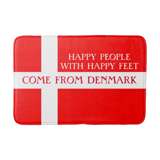 Happy Denmark Bath Mat! Bathroom Mat (Front)