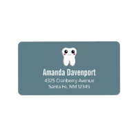 Happy Dental Tooth Smiling Cute Drawing Address