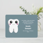 Happy Dental Tooth Smiling Cute Graduation Announcement (Standing Front)