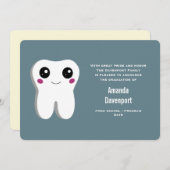 Happy Dental Tooth Smiling Cute Graduation Announcement (Front/Back)