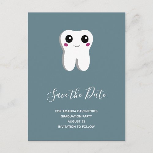 Happy Dental Tooth Smiling Cute Save the Date Invitation Postcard