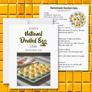 Happy Deviled Egg Day   November 2nd Postcard