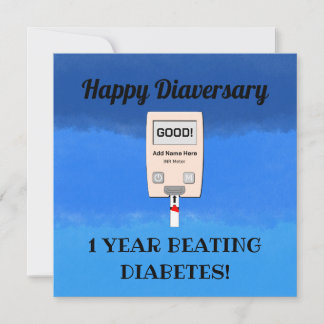 Happy Diaversary Beating Diabetes Card