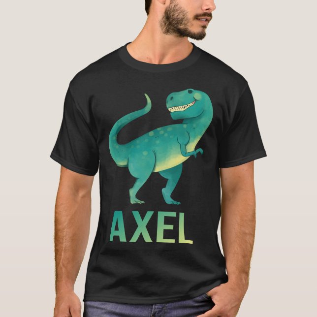 Happy Dinosaur - Axel Name T-Shirt (Front)