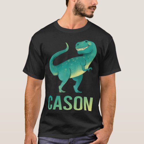 Happy Dinosaur _ Cason Name T_Shirt