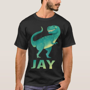 Happy Dinosaur - Jay Name T-Shirt