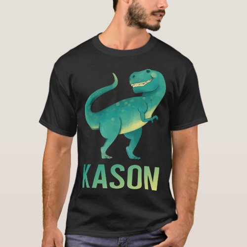 Happy Dinosaur _ Kason Name T_Shirt