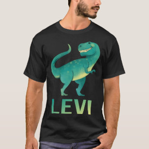 Happy Dinosaur - Levi Name T-Shirt