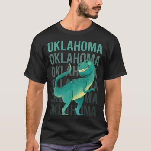 Happy Dinosaur Oklahoma T_Shirt