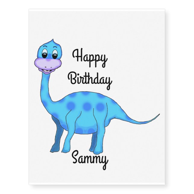 Happy Dinosaur Temporary Tattoos (Front)