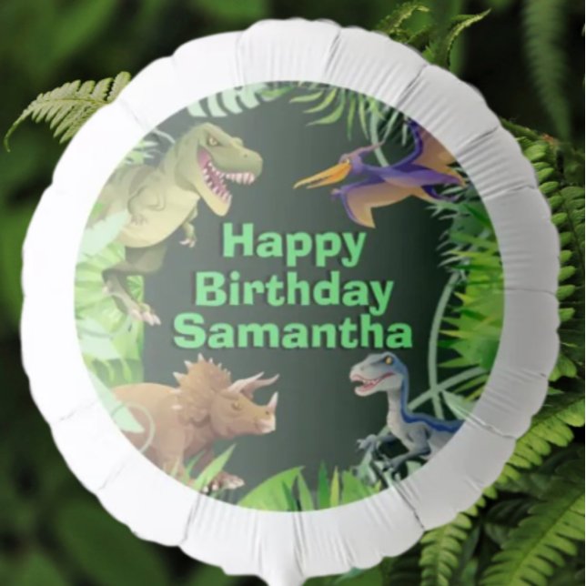Happy Dinosaurs KIDS jungle Balloon (Start Your One-of-a-Kind, Personalized Dinosaur  Birthday Party Today! Quickly Create & Customize )