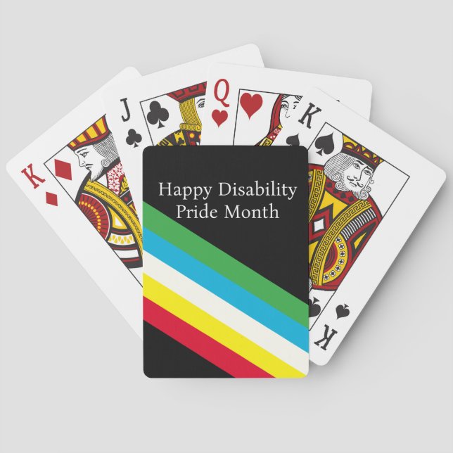 Happy Disability Pride Month Poker Cards (Back)