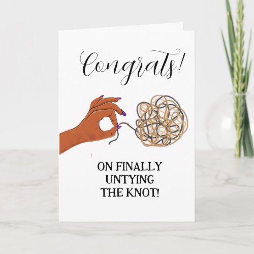 happy divorce greeting card