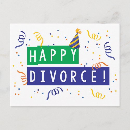 Happy Divorce Postcard